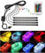 LETRADE Interior Car LED Light Strip Music Sound-activated and Remote Control 4 in1 Waterproof Light Bar RGB Car Atmosphere Lights