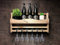 ADD A Personalised Message OR Slogan!! - Laser Engraved Wooden Wine Bottle Holder and 6 Glass Wall Mounted Display (6WO)(EM)
