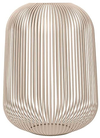 blomus Laterne Lito | Nomad | Größe L | 33L x 33B x 45H cm | Kerzenhalter Beige | Windlicht aus Edelstahl | Laterne Deko | Indoor Windlicht Groß