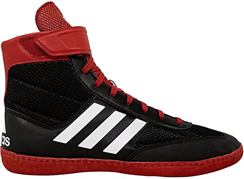 adidas Combat Speed 5 Wrestling Shoes (Black/Red/White, 12)