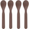LÄSSIG Kinder Löffel Set (4 Stk.) Kinderbesteck ohne Melamin, BPA-frei, für Spülmaschine und Mikrowelle/Spoon Set Uni choco