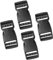 IRYNA 4Pcs Plastic Slide Rectangle Buckles Quick Release Buckle Snap Fasteners for Luggage, Back Pack, Webbing Strap (20MM)