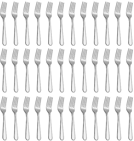 Forks Set of 36 Piece, Stainless Steel Dinner Fork Table Forks, Mirror Polishing Cutlery Forks Set Pack of 36,Dishwasher Safe (7.1 inches, 18cm)