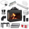KRATKI Chimenea de leña Simple Insertable Entrada de Aire Compatible con BImSchV 2 8kW Eficiencia térmica 75% Salida de Escape fi 200 mm Vidrio Decorativo de Hierro Fundido Izquierdo