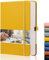EMSHOI Notizbuch aus Millimeterpapier, A5, 21,4 x 14,5 cm, Hardcover, dickes Tagebuch mit Haftnotizen, 256 Seiten, 120 g/m² kariertes Papier, Rückentasche, veganes Leder, Notizblock für Grafiken –