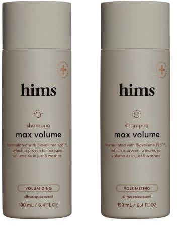 hims Max Volume Shampoo, Biotin, Citrus Spice Scent, 2 Pack, 6.4 Fl Oz