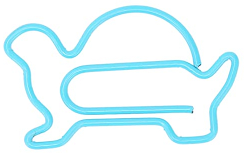 100 STÜCKE Niedliche Büroklammern aus Metall in Tierform, Bunte Büroklammern, Lesezeichen-Clips für Kinder, Studenten, Dokumentenorganisation (Schildkröte)