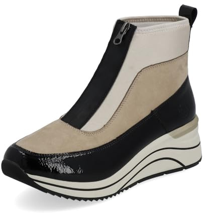 Remonte D0T71 dam platåstövletter, lös insats, Beige kombi 60, 41 EU Weit