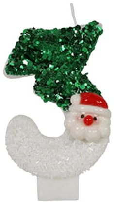 Weihnachtsmann-Zahlenkerzen-Geburtstagskuchenaufsatz für Kinderpartys, Jubiläen und Weihnachtsdekorationen Weihnachtsbaum Kerzenhalter D