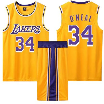 Basketball Trikot Set für Kinder und Erwachsene - 2-Teiliger Ärmelloser Anzug mit Shirt und Shorts - Schwarz L