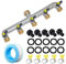 RoseFlower Sdoppiatore Tubo Giardino, Distributore di Irrigatori a 4 Vie con Valvole Individuali on/off, Hose Splitter Rubinetto Adattatore per Irrigazione del Giardino, Lavaggi, Animali Domestici