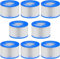 Filter VI für Pool, 8 Stück Filterkartuschen VI für Bestway Miami, Monaco Lay-Z-Spa, Vegas, Palm Springs, Flowclear Pool Filter Ersetzt die Originalkartusche 58323