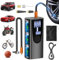 Elektrische Luftpumpe Fahrrad Akku Kompressor, 150PSI Mini Tragbare Fahrradpumpe 12V 6000mAh Reifenpumpe mit Digitale Anzeige LED Licht für Auto Fahrrad Motorrad Bälle, AutoOff, USB-Powerbank