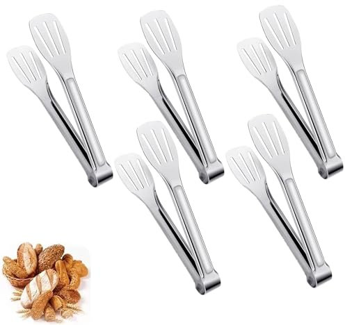 Lot de 5 pinces de cuisine en acier inoxydable de 22,9 cm