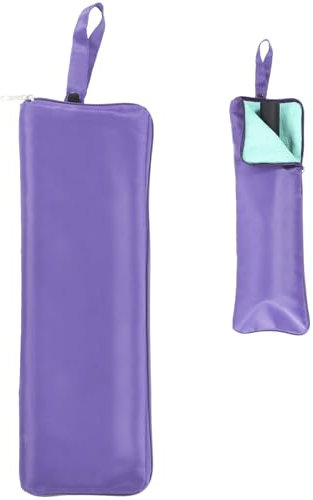 sourcing map Wet Umbrellas Bag, 11 x 5 Inch Waterproof Oxford Cloth Reversible Umbrellas Sleeve Cover Portable Waterproof Case for Wet Travel Folding Umbrellas Travel Home Outdoor, Purple
