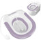 TNOMSNO Bidet Toilette WC, Bain de Siège Bidet avec Chasse d'eau, Pliable Sitz Bain Bassin Bain pour Soins Postpartum, Soulagement des Douleurs Hémorroïdaires et de la Vieillesse (violet)