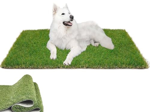 GQMYCDM Hundegrasunterlage, Kunstrasen-PIPI für Hunde, Kunstrasen-Teppichunterlage, für Garten, Balkon, Terrasse, Kunstrasenmatte für Hunde(3.2 * 3.2ft/100 * 100cm)