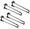LIFKOME Lot de de Table Pliants Robustes pour Bureau Meuble Résistance à la Corrosion Installation Facile Pieds de Remplacement Utilisation Domestique