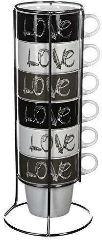 Mugs sur support métal ''LOVE'' X6