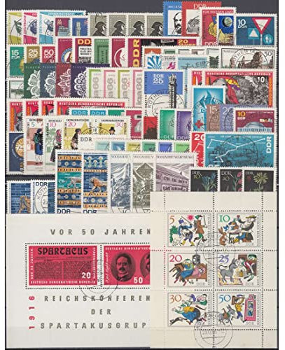 Goldhahn DDR Jahrgang 1966 gestempelt komplett Briefmarken für Sammler