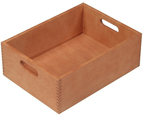 Kesper 18510 Allzweckkiste mit Stapelleiste aus Buche, 40 x 30 x 14 cm