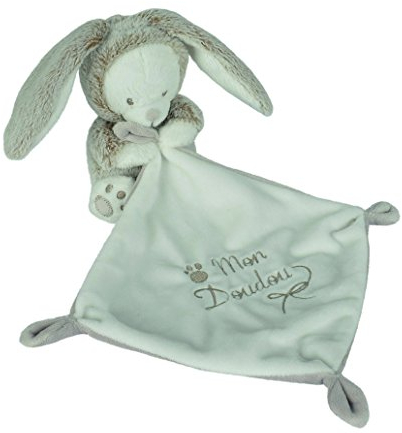 NICOTOY - Baby Lapin Doudou, Laline, 20cm, peluche, à partir de 0 mois