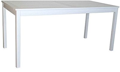 Sedex Aalborg Gartentisch 165x80cm Balkontisch Holtisch Tisch Eukalyptus Massivholz weiß gewischt
