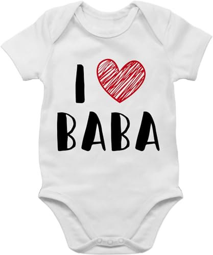 Shirtracer - Baby Body Kurzarm - Papa - I Love Baba