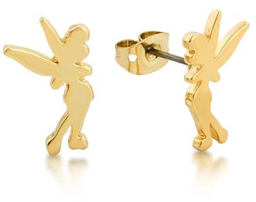 Disney Tinker Bell Silhouette Stub Ohrringe 'Gold Plated', UNI, Titan, Zirkonia