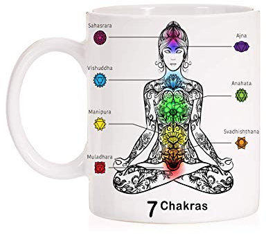 FUNNY CUP Taza 7 Chakras Para Yoga, Meditación y Relajación - Amantes de la Vida Espiritual