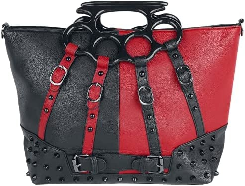 Poizen Industries Punk Harley Quinn Nieten Tasche Gothic Handtasche