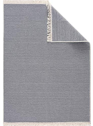 Fashion4Home Teppich Läufer - Tepiche für Wohnzimmer, Schlafzimmer, Küche, Kinderzimmer, Badezimmer - Boho Kelim - Läufer Flur, Hellgrau, Größe: 80x150 cm