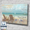Deutsam Individuelle Leinwand Du & Ich mit eigenen Namen Geschenk für Verliebte Valentinstag Strand Panorama Handgezeichnet Geschenkidee Wohndeko Leinwandbild Liebespaar