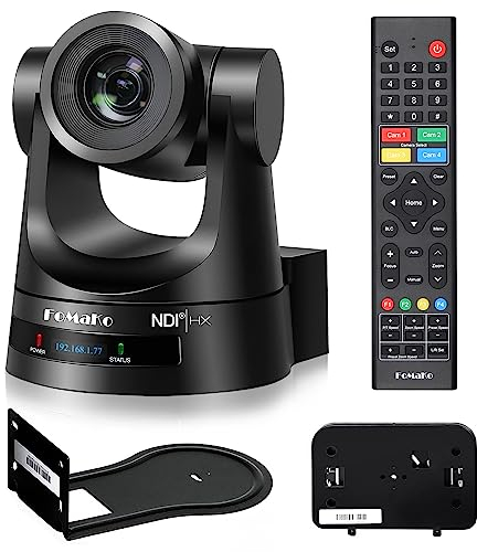 FoMaKo NDI Camera AI Auto Tracking 20x Optical Zoom HDMI NDI PTZ Camera for Church Worship Education Events,PoE 1080P 60FPS