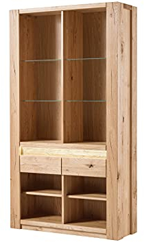 Regal Wildeiche 113x40x205 Bianco geölt Kent #229