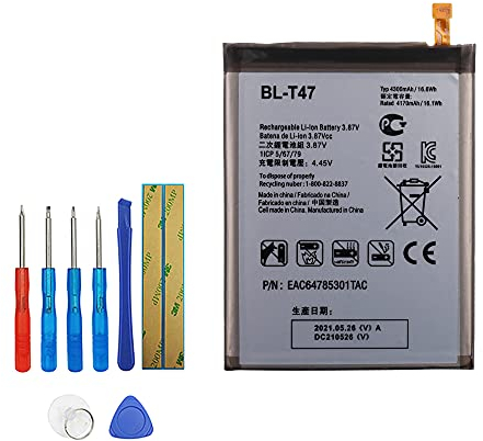 Vvsialeek BL-T47 Ersatz Akku Kompatibel Für LG Velvet 5G UW LM-G900VM G900 G900EM G900EMW G900N G900QM G900TMY with Free Toolkit
