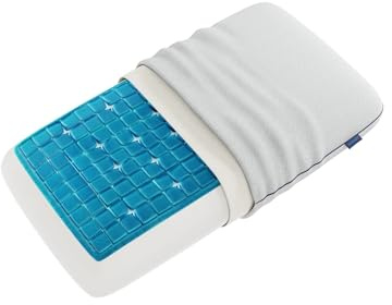 Technogel Deluxe Kühlgelkissen - 2025's bestes ergonomisches Memory-Foam-Kissen für heiße Schläfer mit patentierter Kühltechnologie zur Schmerzlinderung - ideal für Rücken- und Bauchschläfer (dünn)