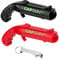 Cap Gun Bottle Opener, 2 Pcs Beer Opener Bottle Funny Bottle Cap Gun Shooter Gun Launcher Opener Beer Cap Gun for Home Bar Party Christmas（Black+Red）