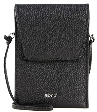 Abro Leather Adria Mobile Phone Bag Camilla Black/Nickel