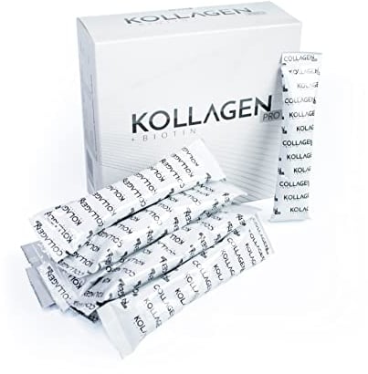 KOLLAGEN PRO Kollagen Pulver | 30x 5000mg, 30-tägige Naturkollagenbehandlung | Marine Kollagen | Collagen | Für Gesunde Haare, Haut und Nägel | Vitamin C & Hyaluronsäure Praktische Beutel zum Auflösen