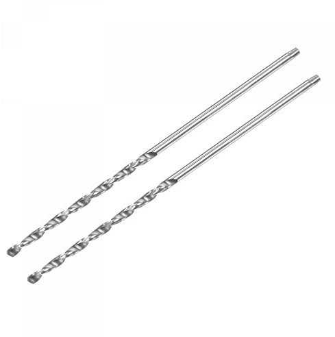 sourcing map Brocas de carburo sólido de la torsión, 1m m C2/K20 carburo de tungsteno recto vástago espiral flautas cortador de perforación 2pcs
