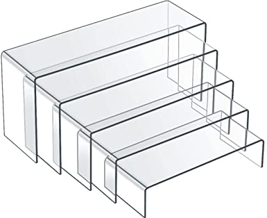 ONEINHE Lot de 5 présentoirs en acrylique pour figurines, cupcakes, desserts, bijoux