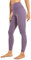 CRZ YOGA Damen Naked Feeling Sport Leggings High Wasit Sporthose Yogahose Blickdicht Lange Yoga Leggins - 64cm Matt Purple 42
