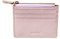 grande 3603 - Porte-Cartes en Cuir véritable pour Femmes et Hommes, Portefeuille Fin et Minimaliste à Fermeture éclair (Rose pâle)