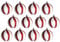 Blue Whale Gifts Candy Cane Christmas Baubles Tree Decoration Large 8cm - Red White Swirl - Set of 12