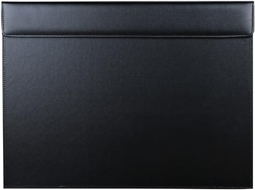 KINGFOM Schreibtischunterlage PU Leder Schreibtisch Unterlage, Schwarz Schreibunterlage/Schreibtisch Unterlegmatte/Tischunterlage Schreibtisc (Schwarz-A186)