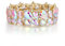 EVER FAITH Armband Damen Hochzeitsfeier Schmuck Österreichisch Kristall 2 Schicht Armkette für Braut Schillernd AB Gold-Tone
