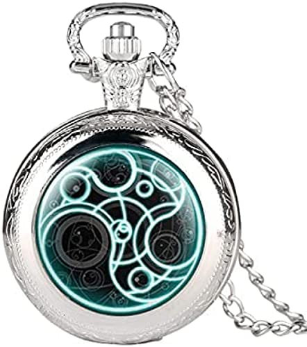 DIE Retro Woman Decorative Pattern Silver Pocket Watch Bronze Case Pocket Watch,Constructive23