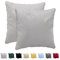 Kissenbezug 60x60 aus 100% Baumwoll-Jersey (2er Set) 150 g/qm - Hellgrau - Mit Reißverschluss - Twinzen Kissenbezüge 60 x 60 cm - Kissenhülle Öko Tex Zertifiziert - Ultra weich und atmungsaktiv