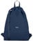 LARKSON Turnbeutel Damen & Herren Dunkelblau - No 7 - Rucksack Damen für Sport und Festival - Beutel Rucksack Klein mit Innentasche - Außentasche für Schnellzugriff